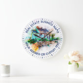 不動産仲介業者の代理店の不動産業および商号 ラージ壁時計 (ホーム)