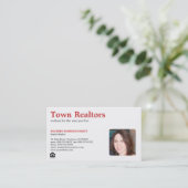 不動産仲介業者の写真の名刺 名刺 (スタンド正面)