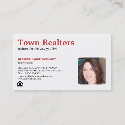 不動産仲介業者の写真の名刺 名刺 (正面)