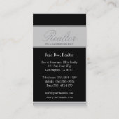 不動産仲介業者の原稿の銀の旗 名刺 (裏面)