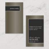 不動産仲介業者の名刺のエレガントな金属ピューター 名刺 (正面/裏面)