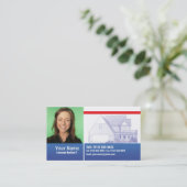 不動産仲介業者の名刺のサンプル 名刺 (スタンド正面)