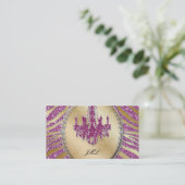 不動産仲介業者の名刺のシマウマのグリッターのシャンデリア 名刺 (スタンド正面)