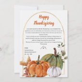 不動産仲介業者の感謝祭レシピ ポップバイカード シーズンカード (正面)