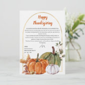 不動産仲介業者の感謝祭レシピ ポップバイカード シーズンカード (スタンド正面)