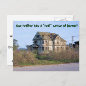 不動産仲介業者の転居感のある住所 案内ポストカード (正面/裏面)