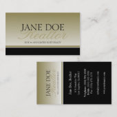 不動産仲介業者の金ゴールドの原稿は仲介商不動産業者の衰退します 名刺 (正面/裏面)