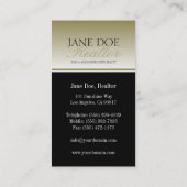 不動産仲介業者の金ゴールドの原稿は仲介商不動産業者の衰退します 名刺 (裏面)