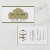 不動産仲介業者の金ゴールドの家W/W 名刺 (正面/裏面)