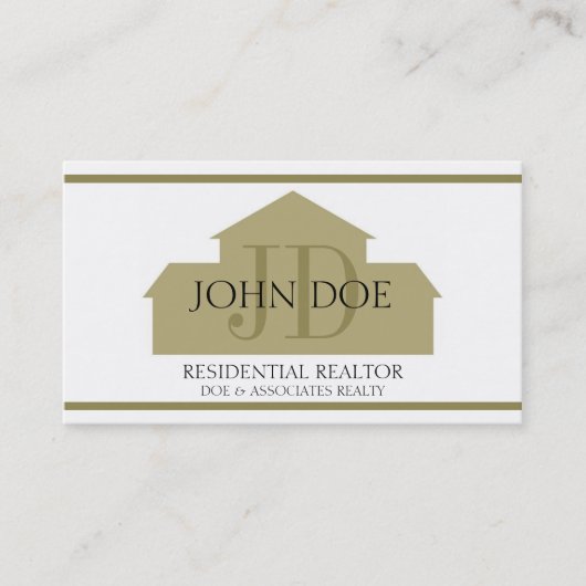 不動産仲介業者の金ゴールドの家W/W 名刺 (正面)