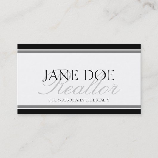 不動産仲介業者の銀製の原稿-利用できるレターヘッド- 名刺 (正面)