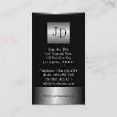 不動産仲介業者の銀製の金属の金属ボーダー 名刺 (裏面)