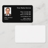 不動産仲介業者はあなたの写真を加えます 名刺 (正面/裏面)