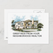 不動産仲介業者はがき ポストカード (正面/裏面)