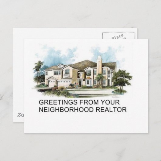 不動産仲介業者はがき ポストカード (正面/裏面)