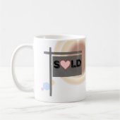 不動産仲介業者は印のマグを販売しました コーヒーマグカップ (左)