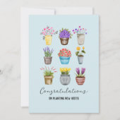 不動産仲介業者は新しい住宅所有者へのカスタム祝福 カード (正面)