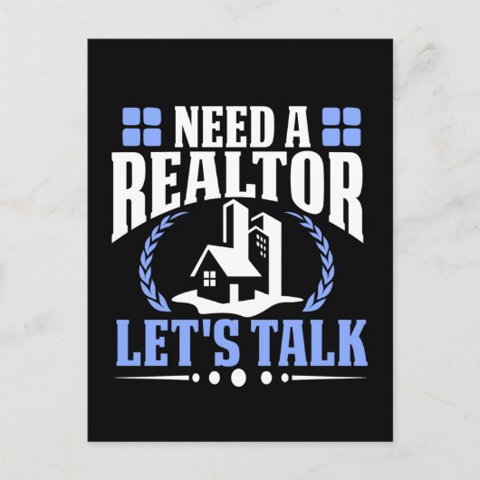 不動産仲介業者は?不動産代理店売実在りと話そう ポストカード (正面)