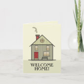 不動産仲介業者へようこそ新しいホームのお客様への感謝 カード (正面)