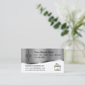 不動産仲介業者または保険担当者写真テンプレート 名刺 (スタンド正面)