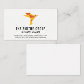 不動産仲介業者アイコン折り紙バードアイコン 名刺 (正面/裏面)