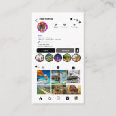 不動産仲介業者インスタ実在グラムエステートエージェントホワイトQRコード 名刺 (正面)