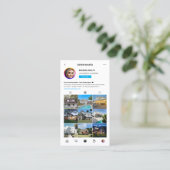 不動産仲介業者インモダンスタグラム実在エステートモノグラム 名刺 (スタンド正面)