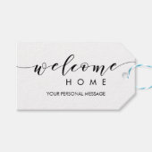 不動産仲介業者ウェルカムホームギフトラベルの引っ越し祝いパーティー ギフトタグ (正面(横))
