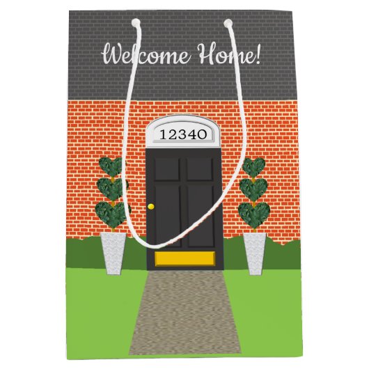 不動産仲介業者ウェルカムホームブリックニューホーム抱き枕 ミディアムペーパーバッグ (正面)