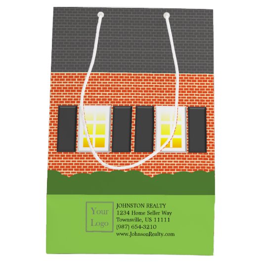 不動産仲介業者ウェルカムホームブリックニューホーム抱き枕 ミディアムペーパーバッグ (裏面)