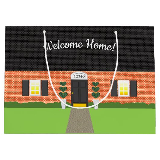 不動産仲介業者ウェルカムホームブリックニューホーム ラージペーパーバッグ (正面)