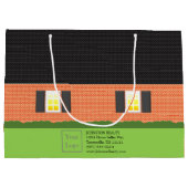 不動産仲介業者ウェルカムホームブリックニューホーム ラージペーパーバッグ (裏面)