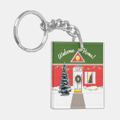 不動産仲介業者ウェルカムホームホリデーニューホームキーチェーン キーホルダー (正面左)