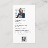 不動産仲介業者ウェルカムホームレッドドアフォト名刺 名刺 (裏面)
