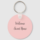不動産仲介業者ウェルカムホーム引っ越し祝いパーティー名前の追加te キーホルダー (正面)