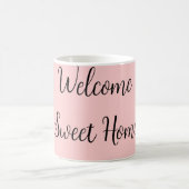 不動産仲介業者ウェルカムホーム引っ越し祝いパーティー名前の追加te コーヒーマグカップ (中央)