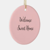 不動産仲介業者ウェルカムホーム引っ越し祝いパーティー名前の追加te セラミックオーナメント (右)