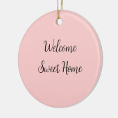 不動産仲介業者ウェルカムホーム引っ越し祝いパーティー名前の追加te セラミックオーナメント (左)
