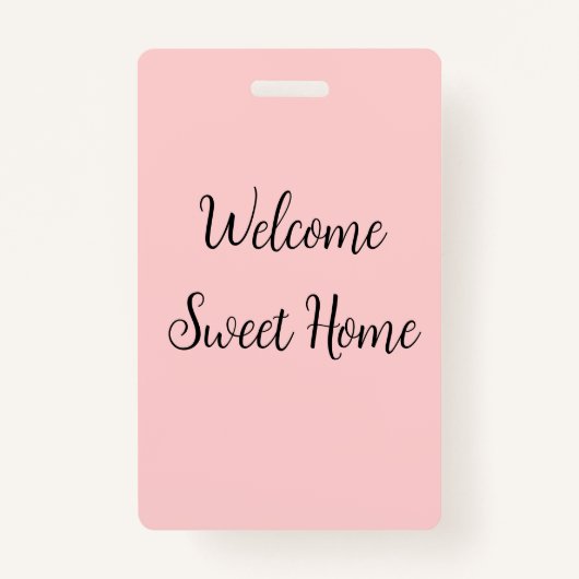 不動産仲介業者ウェルカムホーム引っ越し祝いパーティー名前の追加te バッジ (正面)
