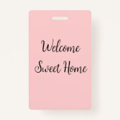 不動産仲介業者ウェルカムホーム引っ越し祝いパーティー名前の追加te バッジ (裏面)