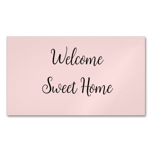 不動産仲介業者ウェルカムホーム引っ越し祝いパーティー名前の追加te マグネット名刺 (正面)