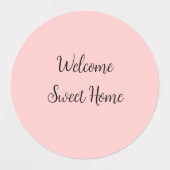 不動産仲介業者ウェルカムホーム引っ越し祝いパーティー名前の追加te ラベル (デザイン2)