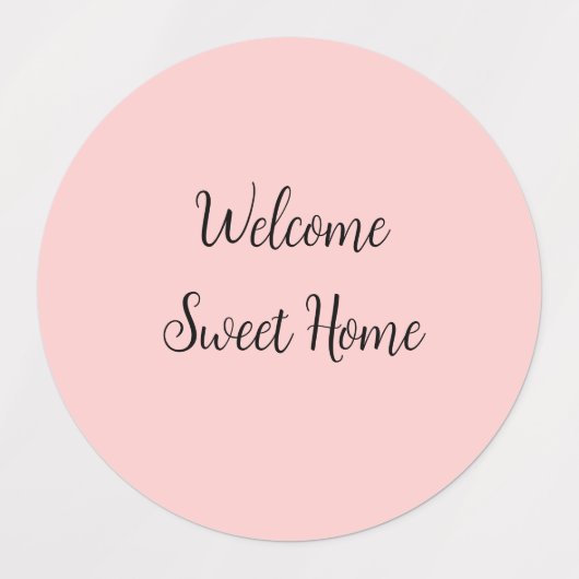 不動産仲介業者ウェルカムホーム引っ越し祝いパーティー名前の追加te ラベル (デザイン1)