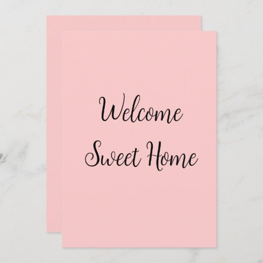 不動産仲介業者ウェルカムホーム引っ越し祝いパーティー名前の追加te 招待状 (正面/裏面)