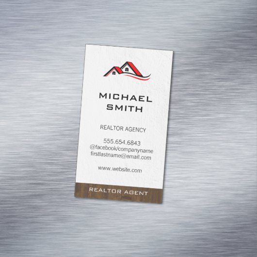 不動産仲介業者ウッドトリム | ホームルーフトップ マグネット名刺 (インサイチュ)