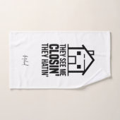 不動産仲介業者エステートエージェントブラグガパーソナライズされたグ ハンドタオル (ハンドタオル)