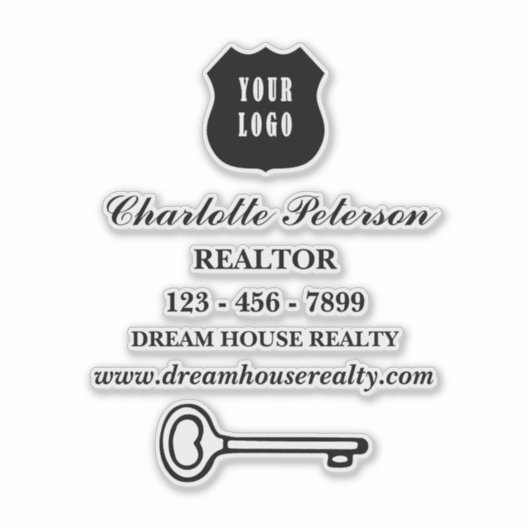 不動産仲介業者エステート実在ノートパソコンで注目 シール (正面)