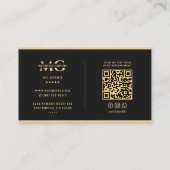 不動産仲介業者エレガントブラックフェイク金ゴールド住宅モーゲージブローカー 名刺 (裏面)