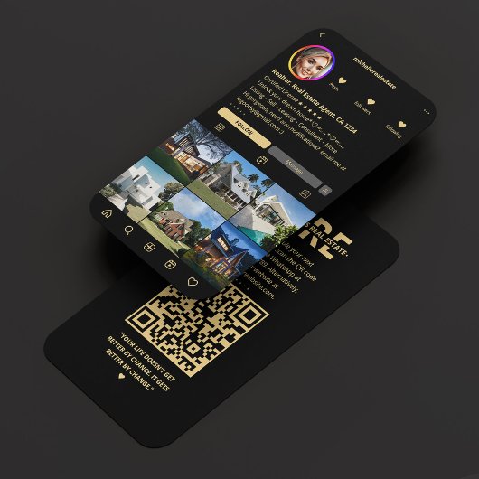 不動産仲介業者エレガントIG黒モダン実在不動産業者 名刺