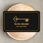 不動産仲介業者エージェエレガントント金ゴールドとブラックプロフェッショナル 名刺